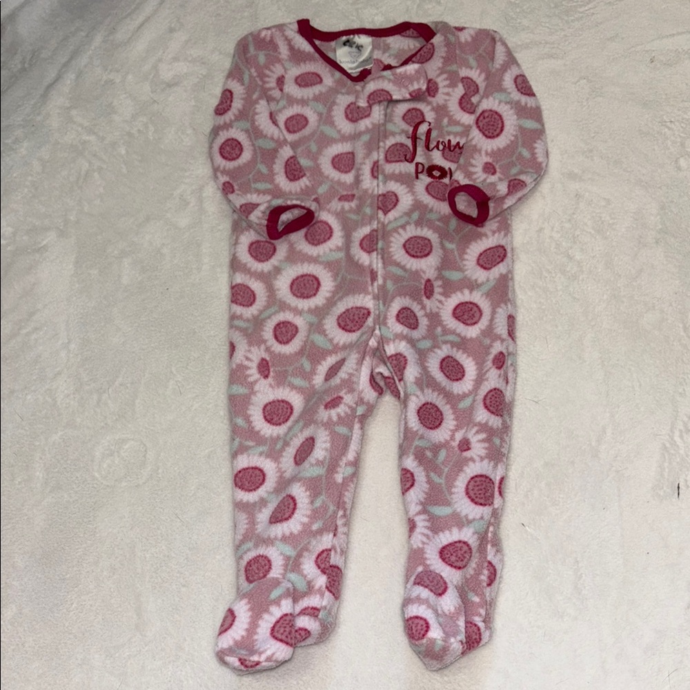 Koala Baby flower power fleece  Footie/ sleeper